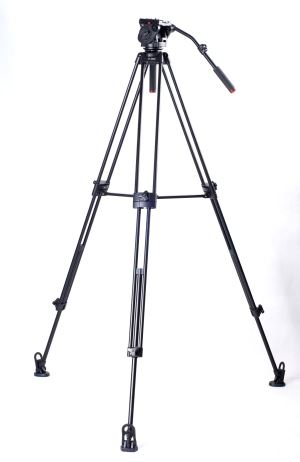 Stativ s videokamerou KINGJOY VT-3500 + VT-3530 s 360 stupňovou panoramatickou kapalinou